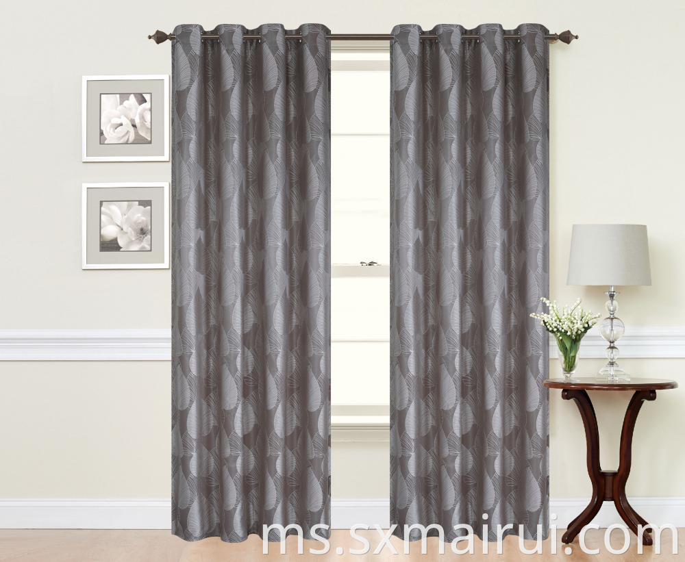 Thermal Insulated Blackout Jacquard Curtains For Bedroom